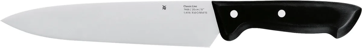 Kochmesser Classic Line, langlebiger Spezialklingenstahl, genieteter Griff från WMF i Svart, Silver – produktbild