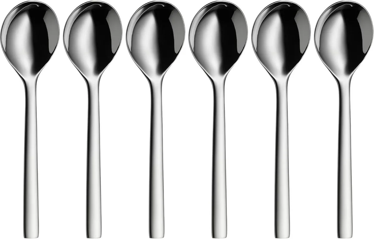 Nuova 6 soeplepel set, 17 cm, gepolijst Cromargan 18/10 RVS de WMF en Argent – photo du produit