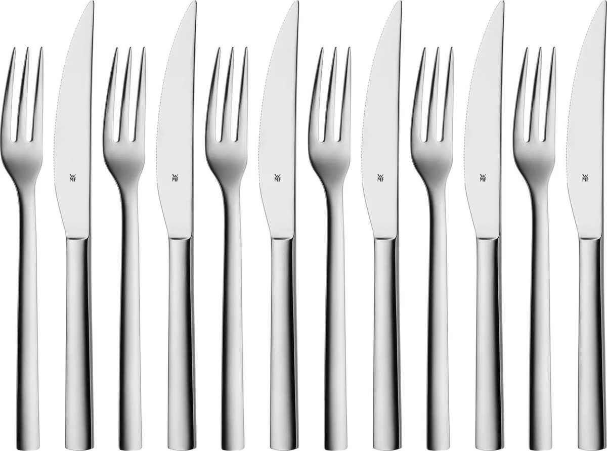 Nuova Steakbestek - 12-delig - RVS - Voor Steaks en Gegrild Vlees från WMF i Roestvrijstaal – produktbild
