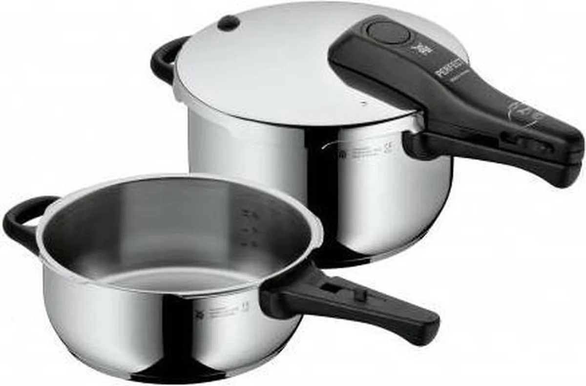Pressure cookers, set of perfect rds 2-p von WMF in Silber – Produktfoto