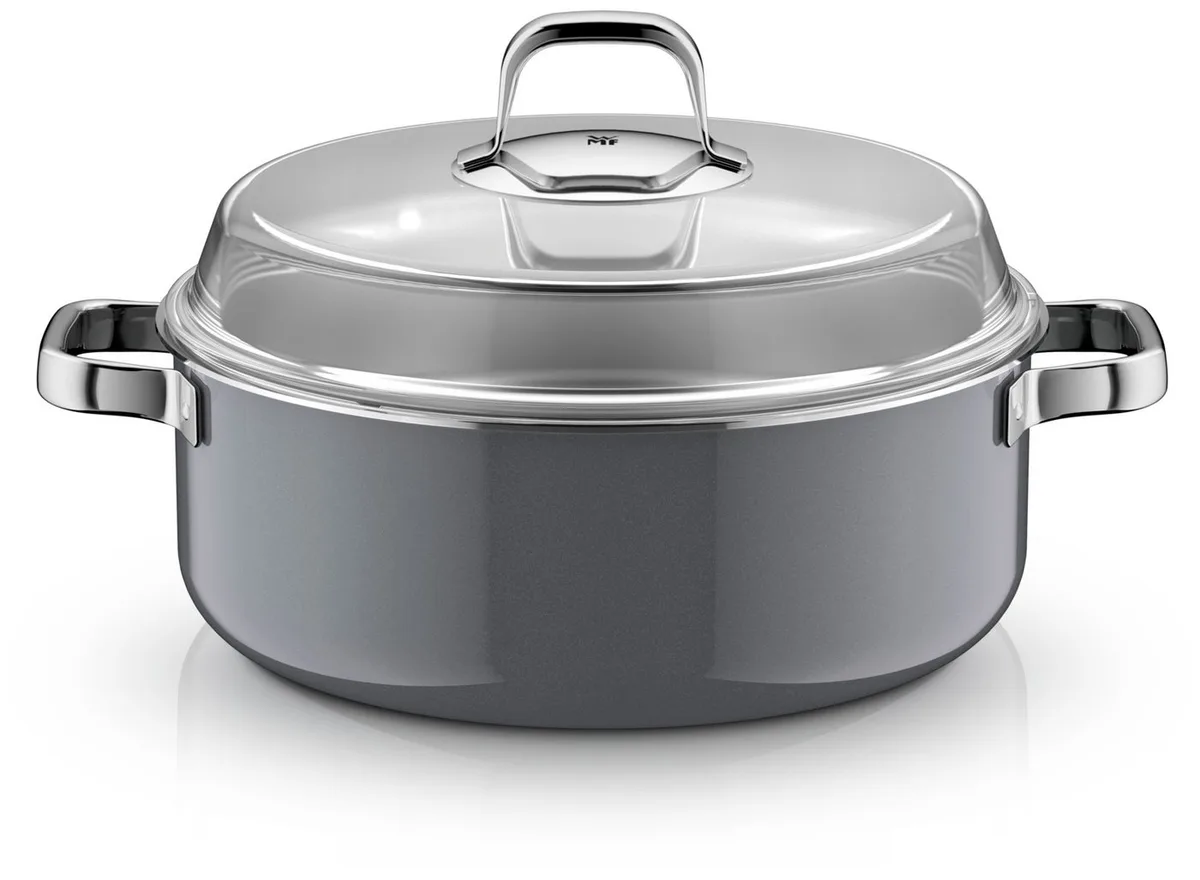 Schmortopf Fusiontec Mineral Pro, Schmortopf mit Deckel, 28 cm, Platinum, Fusiontec (Induktionsgeeignet, 1-tlg., 28 cm), Made in Germany från WMF – produktbild