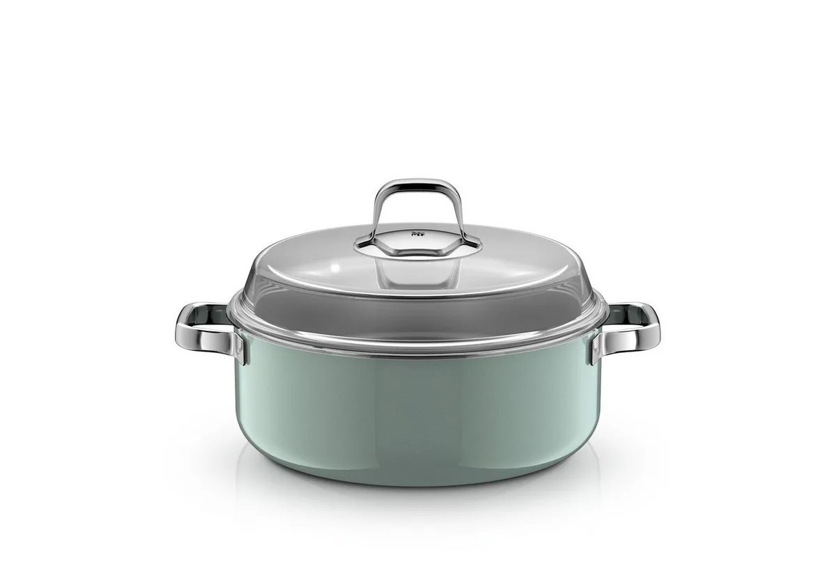 Schmortopf Fusiontec Mineral Pro, Schmortopf mit Deckel, 28 cm, Eucalyptus Haze, Fusiontec (Induktionsgeeignet, 1-tlg., 28 cm), Made in Germany von WMF – Produktfoto