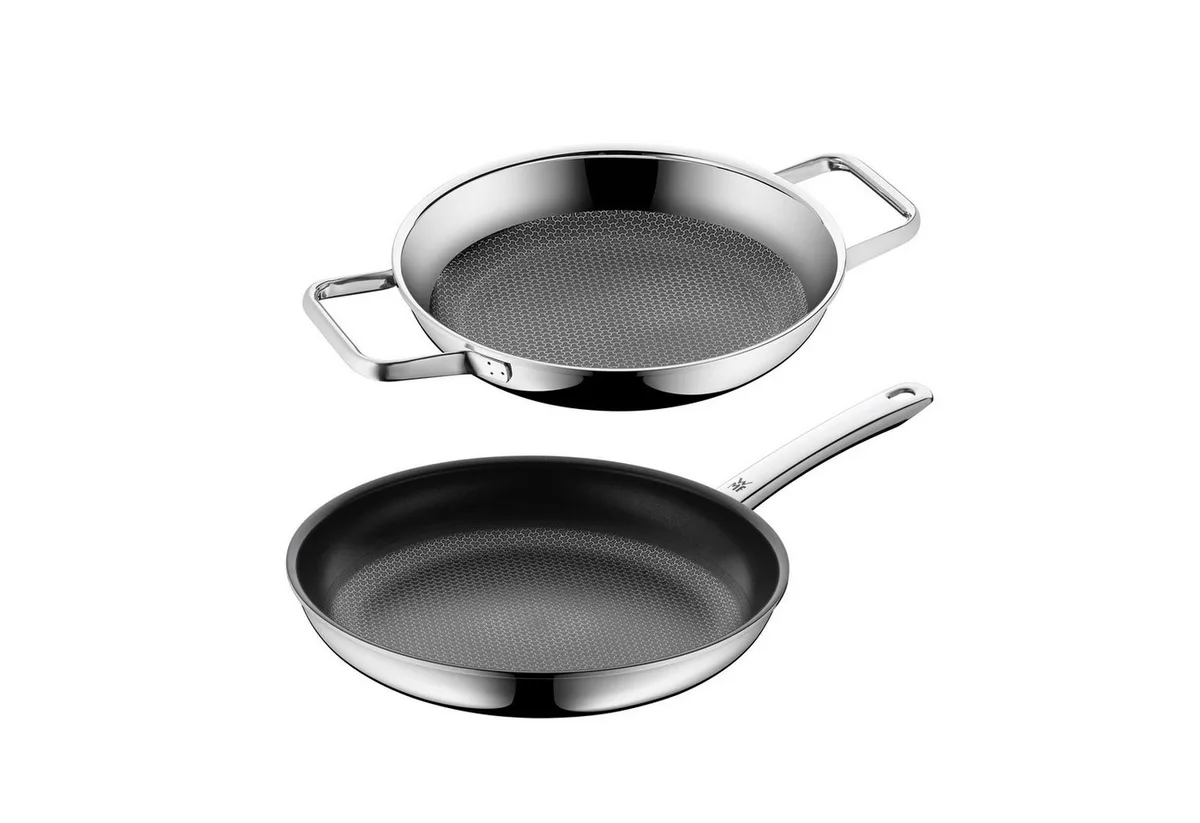Servierpfanne Set Profi Resist Wabenpfanne 24cm und 28cm, (24cm und 28cm, 2-tlg), Profi Resist Wabenstruktur, Mehrschichtmaterial, induktionsgeeignet fra WMF – produktbillede