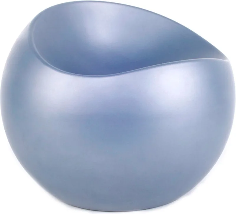Azuur Blauwe Mat Ball Chair - Loungebank - Gerecycleerd ABS - 55 × 55 × 50 cm by XLBoom in Azur – product photo