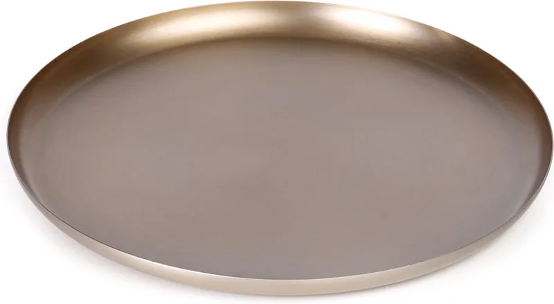 Bao Tray Small Ø 25 cm Soft Black - Design serveerschaal van roestvrij staal - Verkrijgbaar in Soft Black | Matt Black | Soft Copper | Red | Green - Luxe dienblad voor tafel & interieur de XLBoom en Cuivre – photo du produit