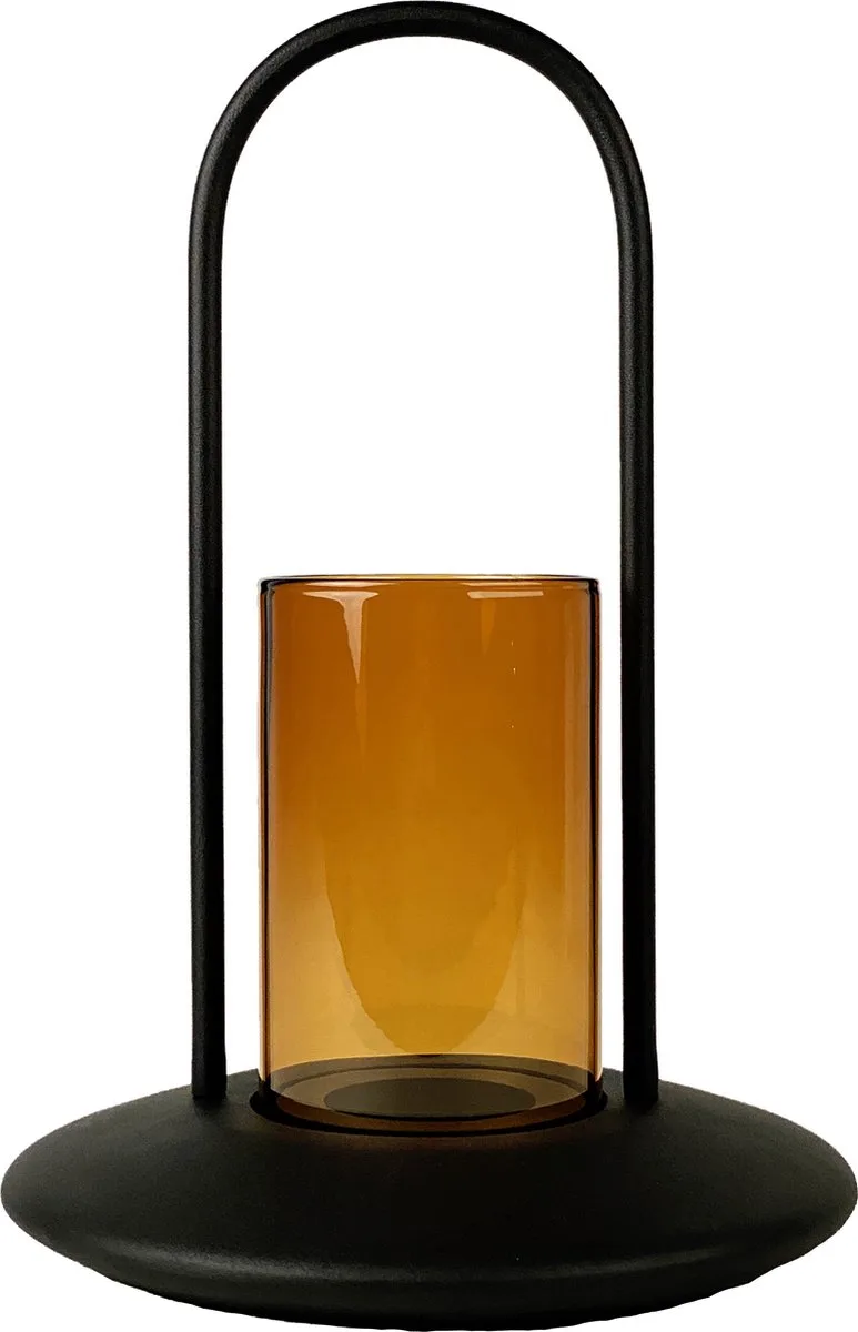 Blaze Medium - Kandelaar - Lantaarn voor Binnen of Buiten by XLBoom in Amber – product photo
