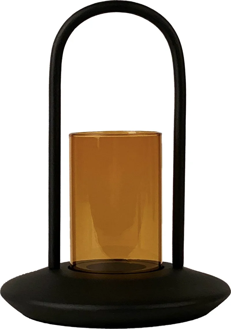 Blaze Small - Kandelaar - Lantaarn voor Binnen of Buiten de XLBoom en Amber – photo du produit