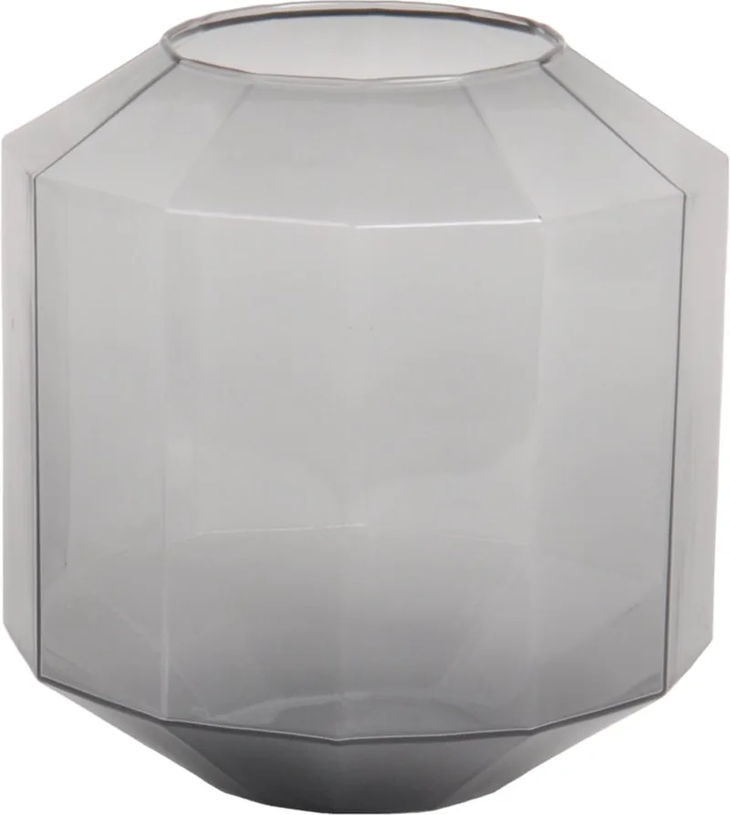 Bliss Medium Vaas - Glas - Voor Binnen - 19 × 19 × 22 cm by XLBoom in Grey – product photo