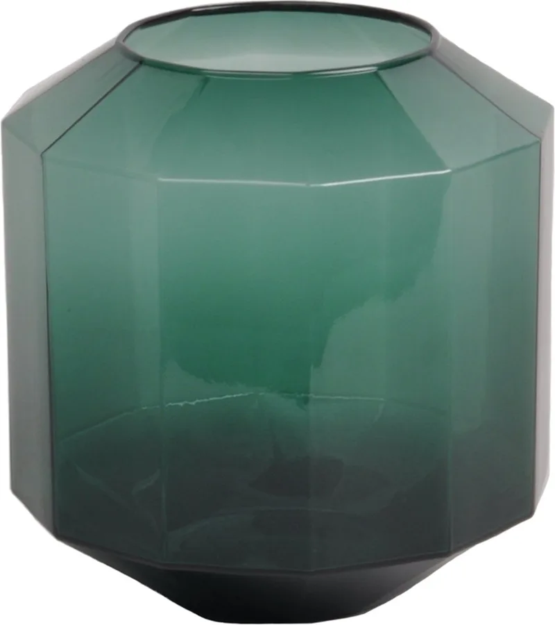 Bliss Medium Vaas - Glas - Voor Binnen - 19 × 19 × 22 cm by XLBoom in Green – product photo