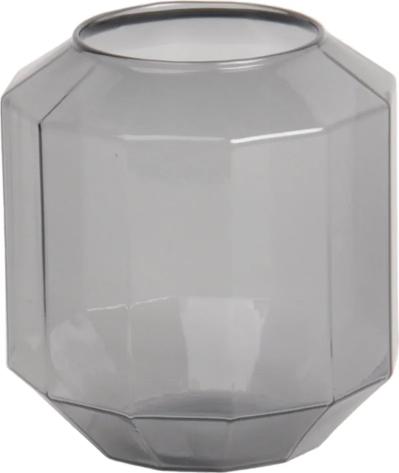 Bliss Small Vaas - Glas - Voor Binnen - 14 × 14 × 16 cm by XLBoom in Grey – product photo