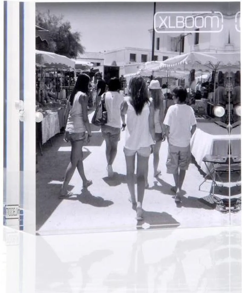 Block fotokader - in Acryl - Fotoformaat 13 x 13 cm de XLBoom en Transparent – photo du produit