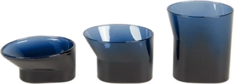 CALA - Badkamerset van glas - 3-delige set by XLBoom in Blue – product photo