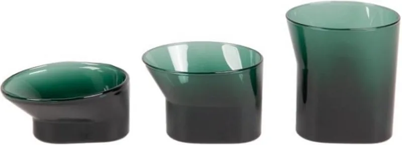 CALA - Badkamerset van glas - 3-delige set by XLBoom in Green – product photo
