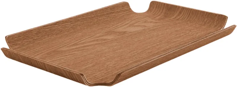 Deck Tray 30x20cm Oak – Houten serveer- en display tray – Verkrijgbaar in Oak | Walnut | Black – Design dienblad met antislip & stapelbaar van XLBoom in Bruin – productfoto