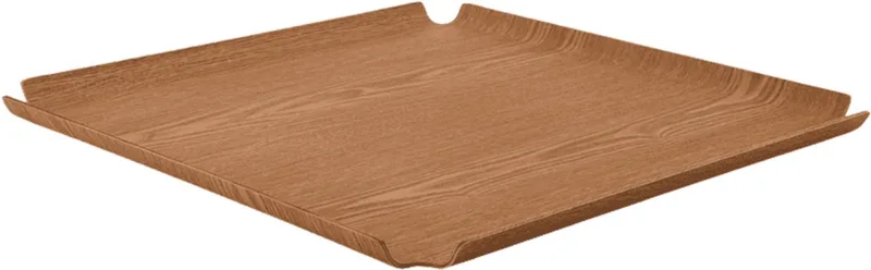 Deck Tray 45x45cm Oak – Houten serveer- en display tray – Verkrijgbaar in Oak | Walnut | Black – Design dienblad met antislip & stapelbaar van XLBoom in Bruin – productfoto