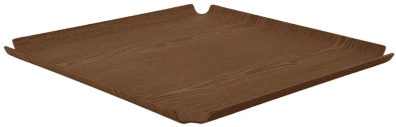 Deck Tray 45x45cm Walnoot – Houten serveer- en display tray – Verkrijgbaar in Oak | Walnut | Black – Design dienblad met antislip & stapelbaar by XLBoom in Brown – product photo
