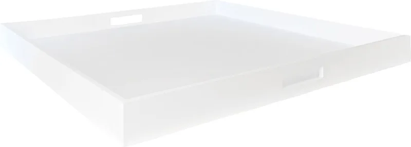 Dienblad Zen Extra Large - In Hout - 70 × 70 × 6 cm van XLBoom in Wit – productfoto