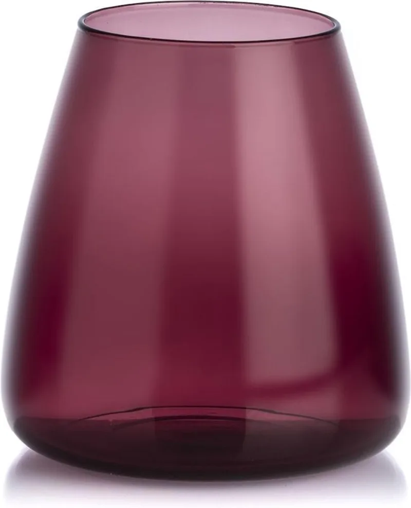 DIM vaas Small Mondgeblazen glazen vaas in kleur – Vaatwasbestendige vaas, design voor in huis – Artistieke woondecoratie van glas de XLBoom en Violet – photo du produit