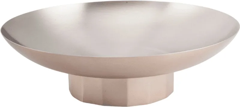 Doric Bowl Large - Schaal op voet in stainless steel - Belgisch design ontworpen door PaulinePlusLuis de XLBoom en Soft Copper – photo du produit