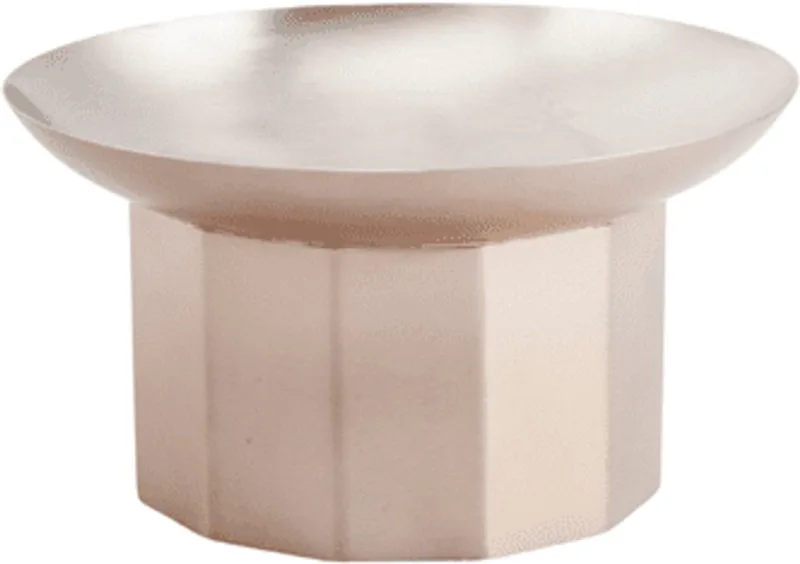Doric Bowl Medium - Schaal op voet in stainless steel - Belgisch design ontworpen door PaulinePlusLuis by XLBoom in Soft Copper – product photo