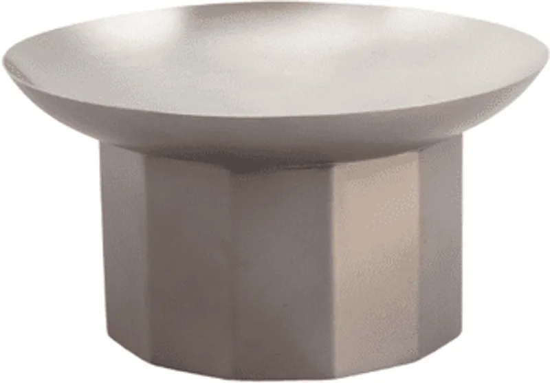 Doric Bowl Medium - Schaal op voet in stainless steel - Belgisch design ontworpen door PaulinePlusLuis van XLBoom in Soft Black – productfoto