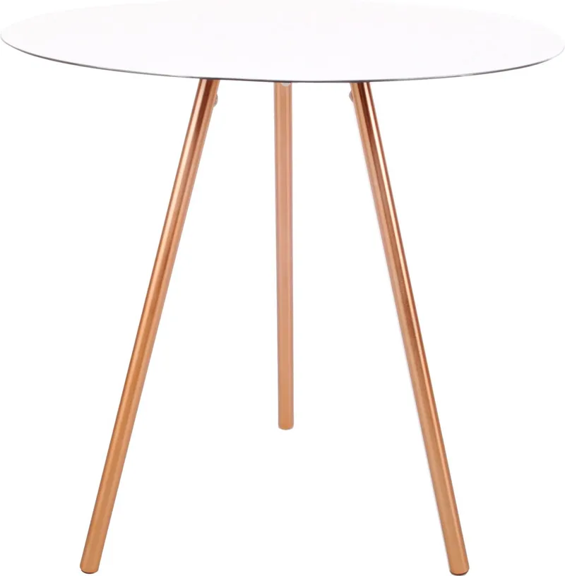 Elle Bijzettafel Laag - Aluminium - 45 × 45 × 40,5 cm de XLBoom en Blanc – photo du produit