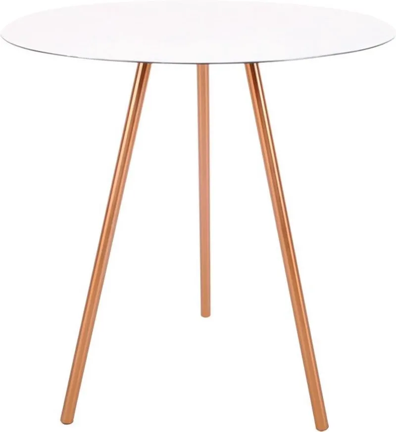 Elle Bijzettafel Medium - Aluminium - 45 × 45 × 44,5 cm von XLBoom in Weiß – Produktfoto