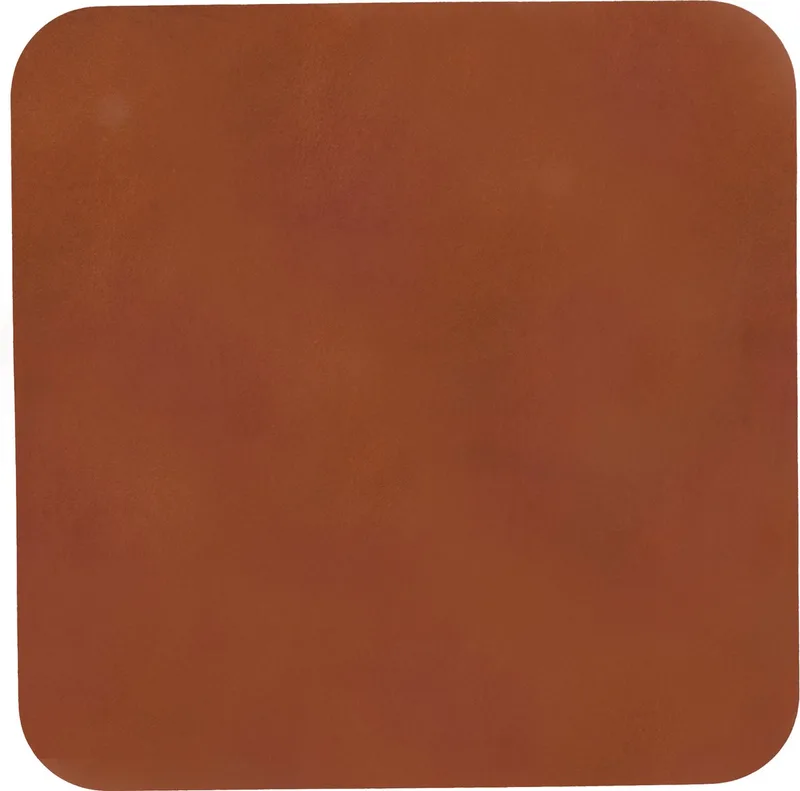 Ellis Luxe Placemat Vierkant - 100% Leer - 35 cm by XLBoom in Cognac Bruin – product photo