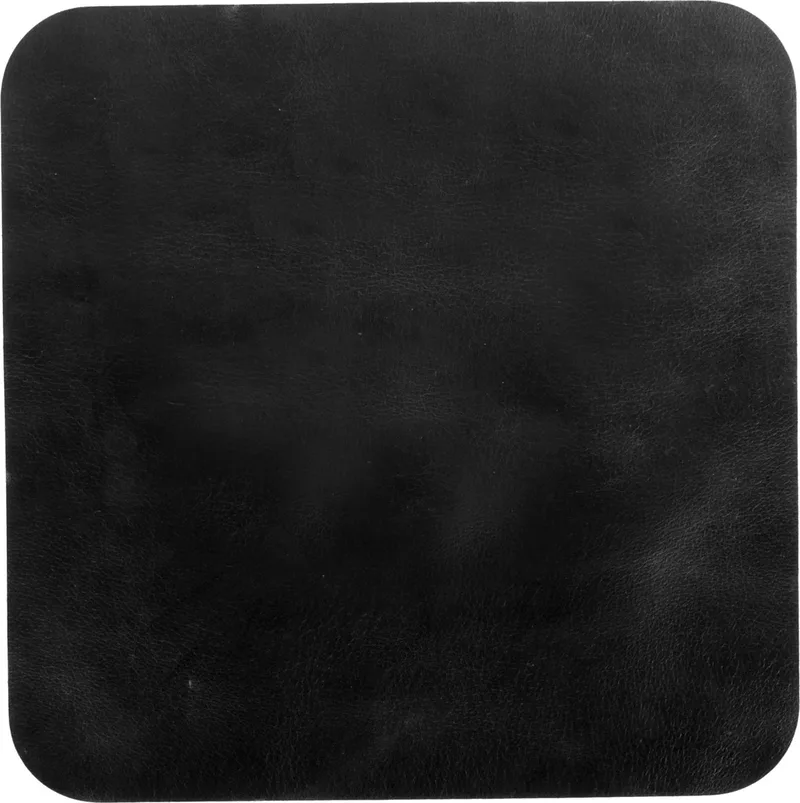 Ellis Luxe Placemat Vierkant - 100% Leer - 35 cm by XLBoom in Black – product photo