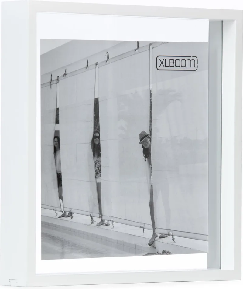Floating Box Fotolijst White 32x32cm - Zwevend houten frame met glas - Verkrijgbaar in lichtbruin, donkerbruin en zwart – Tijdloze design fotolijst voor modern wonen fra XLBoom i Hvid – produktbillede