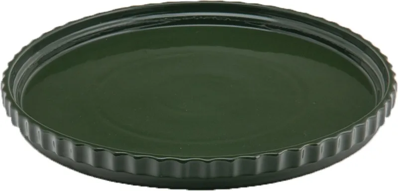 Ikon Bord Large - ø37cm - Keramische design kom - Verkrijgbaar in Maroon | Green | Black - Duurzaam keramiek voor stijlvol wonen van XLBoom in Groen – productfoto