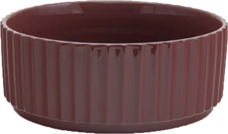 Ikon Schaal Large Maroon - Keramische design kom - Verkrijgbaar in Maroon | Black - Duurzaam keramiek voor stijlvol wonen by XLBoom in Red – product photo