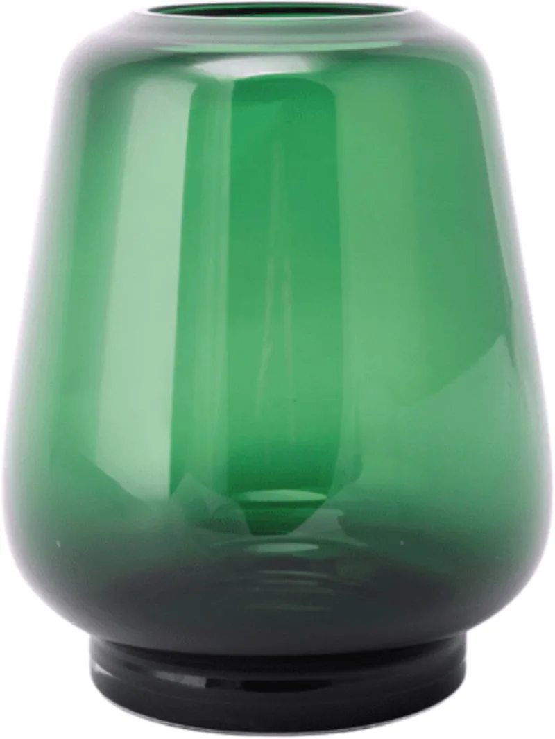 Kuro Smooth Large Moss - Mondgeblazen glazen vaas – Kleur Moss – Design woondecoratie van XLBoom in Groen – productfoto