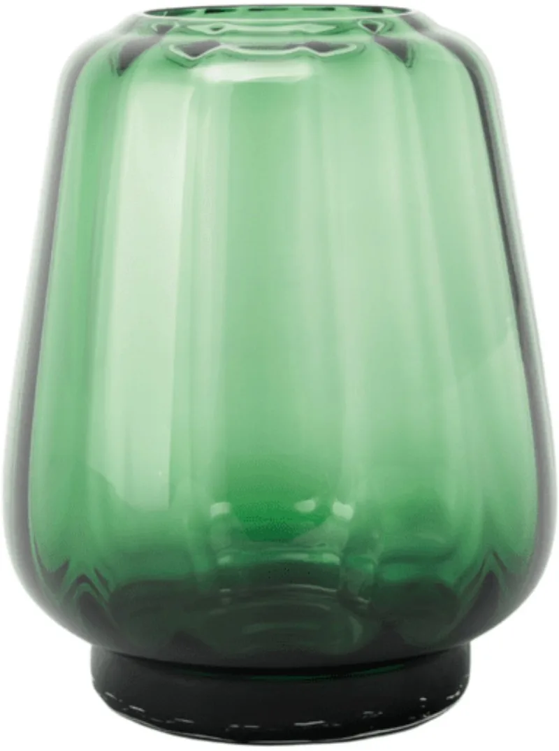 Kuro Wave Large Moss - Mondgeblazen glazen vaas – Kleur Moss – Design woondecoratie van XLBoom in Groen – productfoto