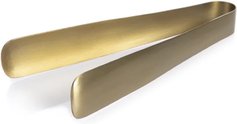 Laps ijsblokjestang - Aluminium ijstang voor ijsblokjes - Goud - 16 × 7,5 × 2,5 cm de XLBoom en Laiton – photo du produit