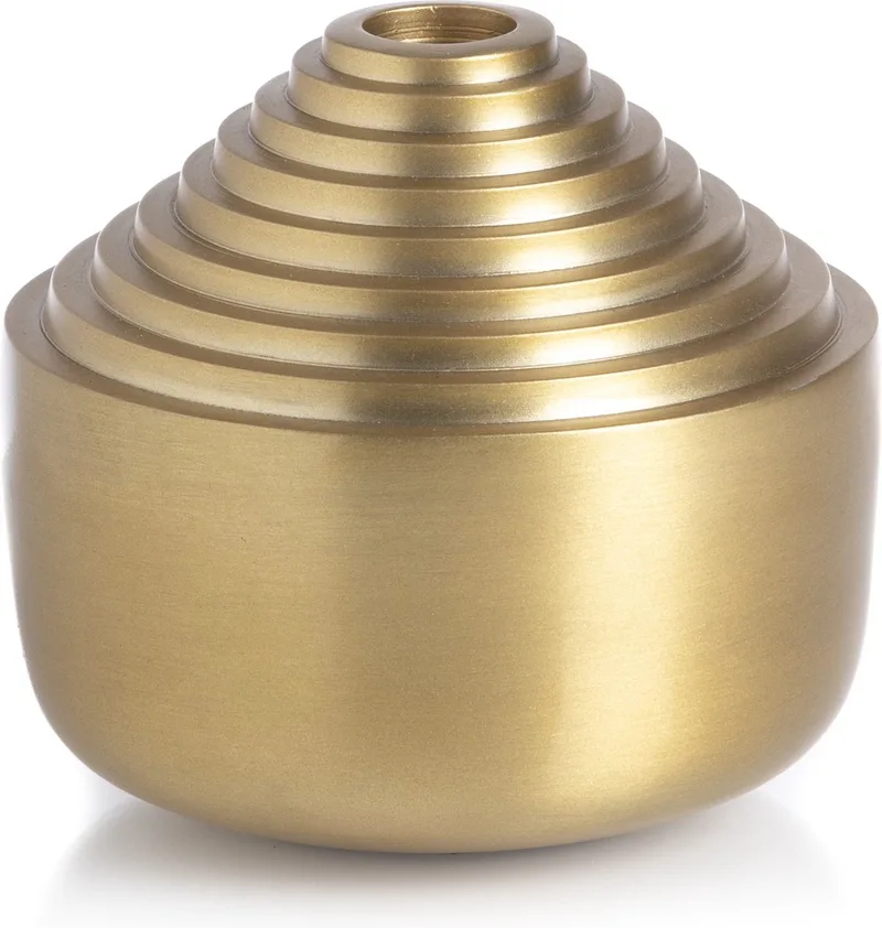 Laps Kaarsenhouder - in Roestvrij Staal - 11 x 11 x 10,5cm de XLBoom en Laiton – photo du produit