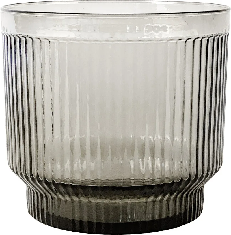 Lima Schaal Large - Rond - Glas - Ø 21 cm von XLBoom in Grau – Produktfoto