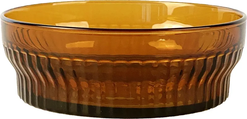 Lima Schaal Medium - Rond - Glas - Ø 18 cm by XLBoom in Amber – product photo