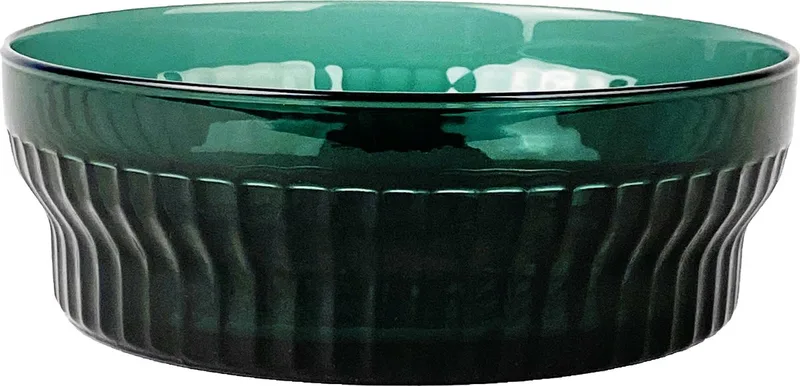 Lima Schaal Medium - Rond - Glas - Ø 18 cm fra XLBoom i Grøn – produktbillede
