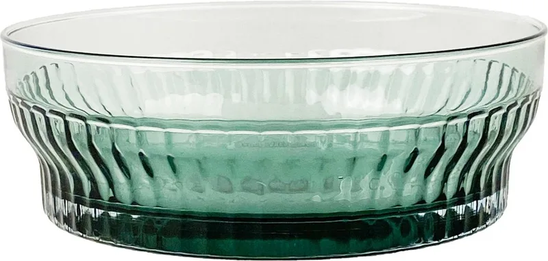 Lima Schaal Medium - Rond - Glas - Ø 18 cm fra XLBoom i Lysegrøn – produktbillede