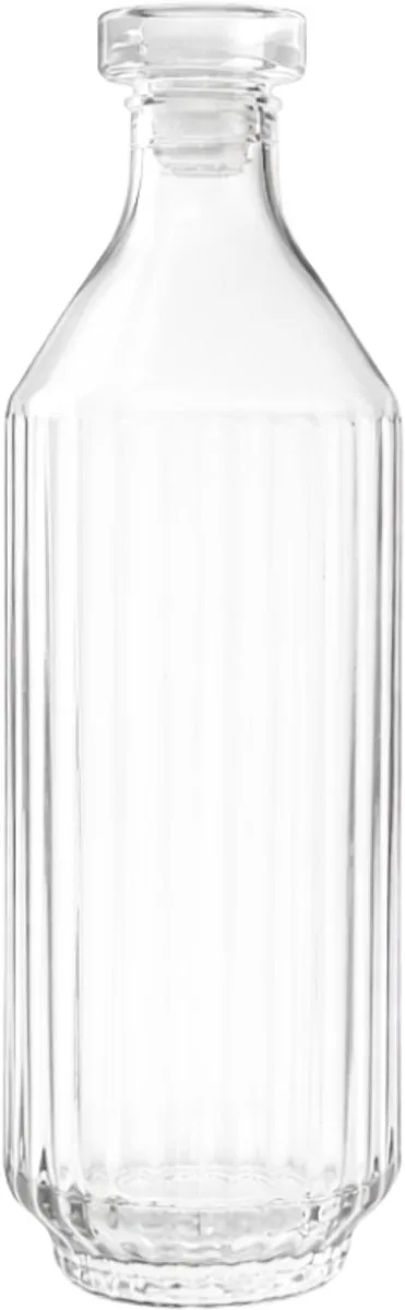 Mila Fles 75cl Clear – Mondgeblazen glazen fles van 750ml – Verkrijgbaar in Amber | Clear | Dark Grey | Green – Design servies voor tafel von XLBoom in Transparent – Produktfoto