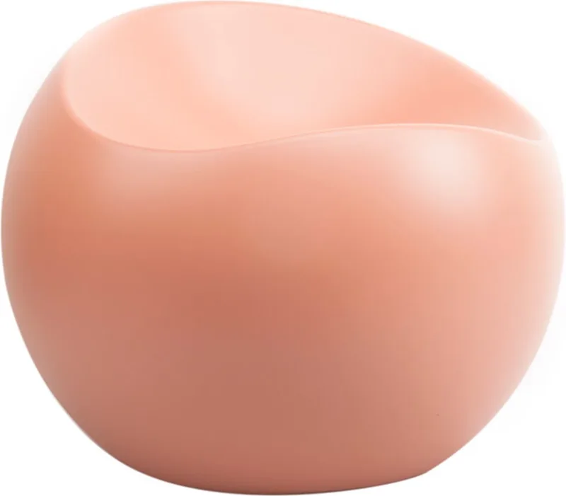 Nude Mat Ball Chair - Loungebank - Gerecycleerd ABS - 55 × 55 × 50 cm by XLBoom in Beige – product photo