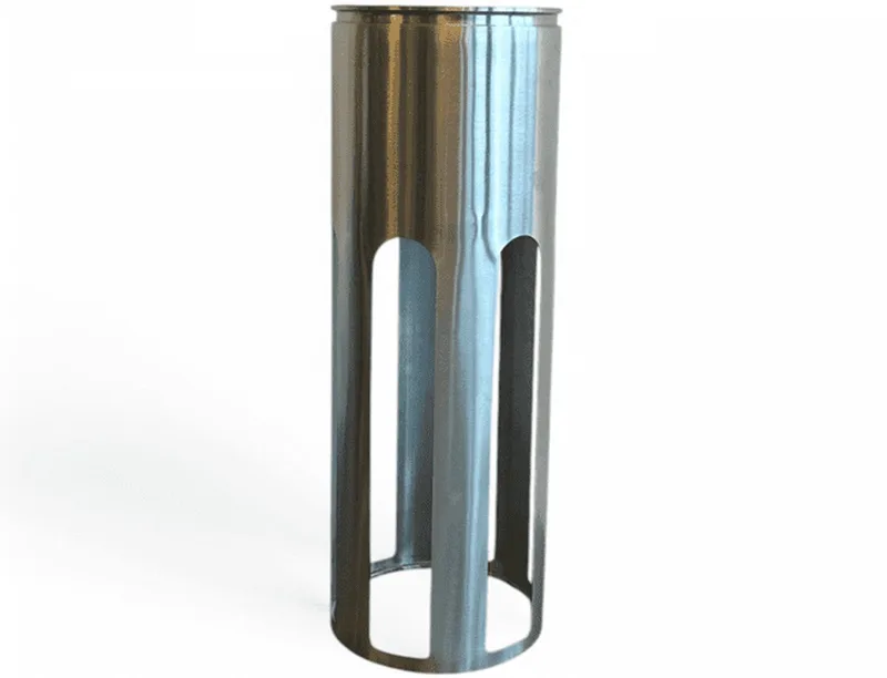 Pillar Pure Stainless – Luxe dubbelwandige wijnkoeler op standaard (80 cm) – Verkrijgbaar in Black | Soft Black | Pure Stainless | Soft Copper – Design champagne cooler door Frederik Delbart by XLBoom in Silver – product photo