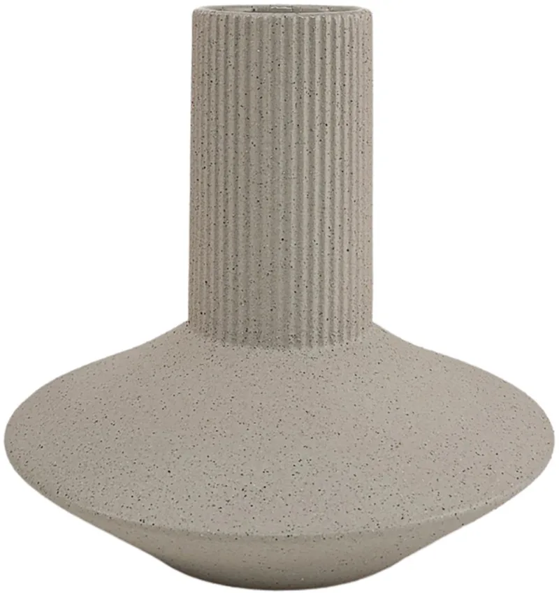 Roma Vaas Sand Large - Keramische design vaas met aardse textuur - Verkrijgbaar in White | Sand | Terra - Tijdloze woondecoratie voor modern wonen från XLBoom i Sand – produktbild