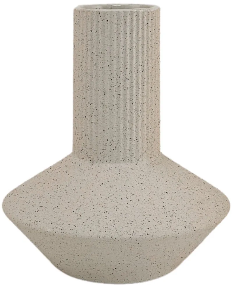 Roma Vaas White Medium - Keramische handgemaakte design vaas met aardse textuur - Verkrijgbaar in White | Sand | Terra - Tijdloze woondecoratie voor modern wonen de XLBoom en Blanc – photo du produit