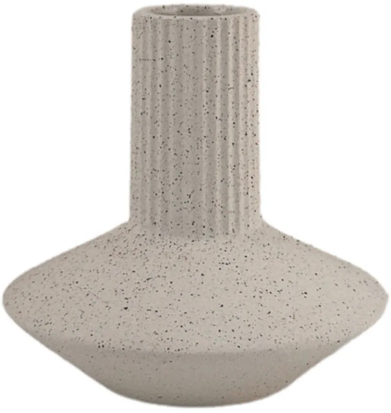 Roma Vaas White Small - Keramische handgemaakte design vaas met aardse textuur - Verkrijgbaar in White | Sand | Terra - Tijdloze woondecoratie voor modern wonen de XLBoom en Blanc – photo du produit