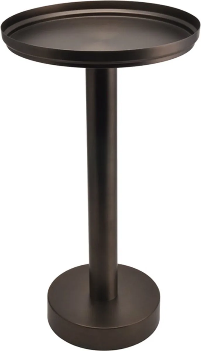Rondo Dienbladtafel Large Soft Black - 45x45x80cm - Luxe design dienblad op standaard voor wijnkoeler ontworpen door Sascha Sartory by XLBoom in Black – product photo