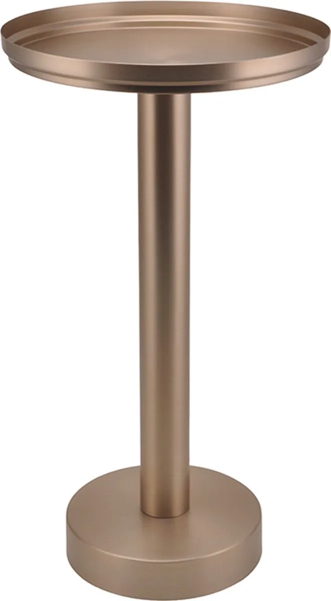 Rondo Dienbladtafel Large Soft Copper - 45x45x80cm - Luxe design dienblad op standaard voor wijnkoeler ontworpen door Sascha Sartory från XLBoom i Koppar – produktbild