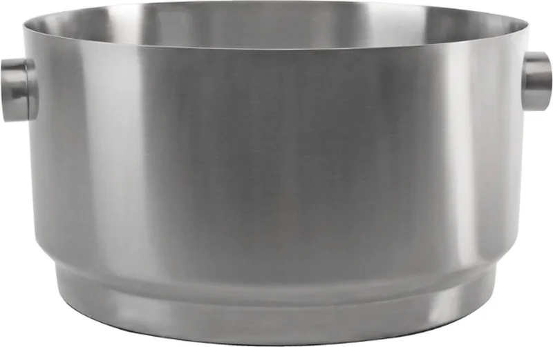 Rondo Party Bucket wijnkoeler Pure Stainless - 39,5 x 35,5 x 19,5 cm Stainless Steel - Luxe design champagnekoeler voor flessen ontworpen door Sascha Sartory by XLBoom in Silver – product photo