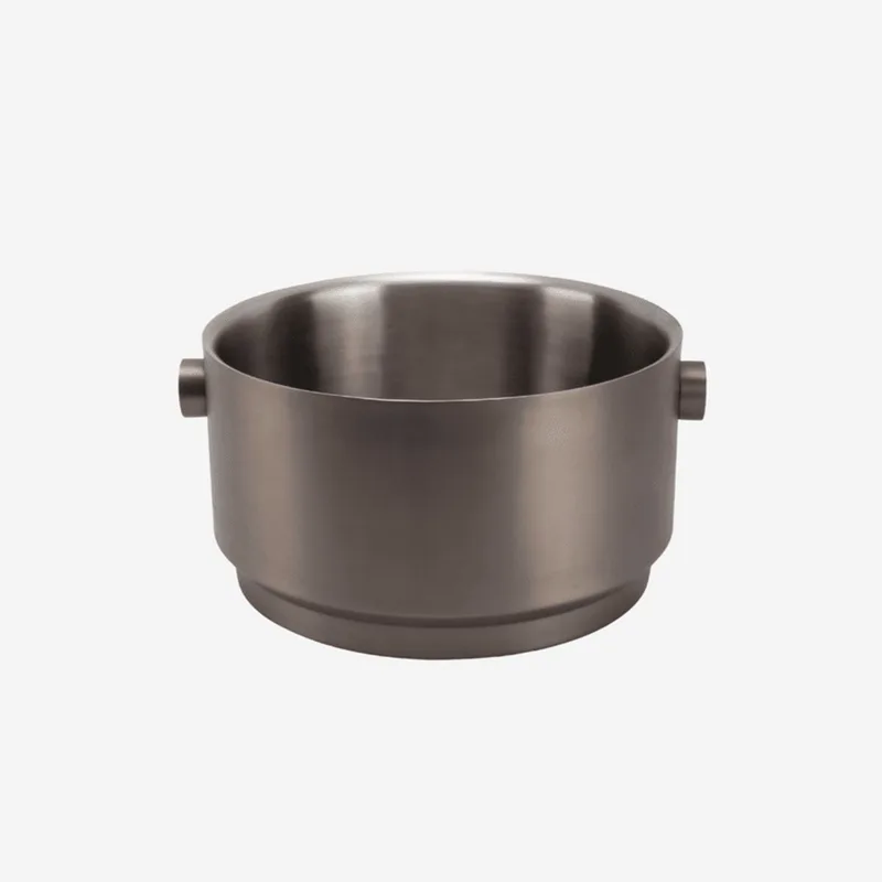 Rondo Party Bucket wijnkoeler Soft Black - 39,5 x 35,5 x 19,5 cm Stainless Steel - Luxe design champagnekoeler voor flessen ontworpen door Sascha Sartory by XLBoom in Black – product photo